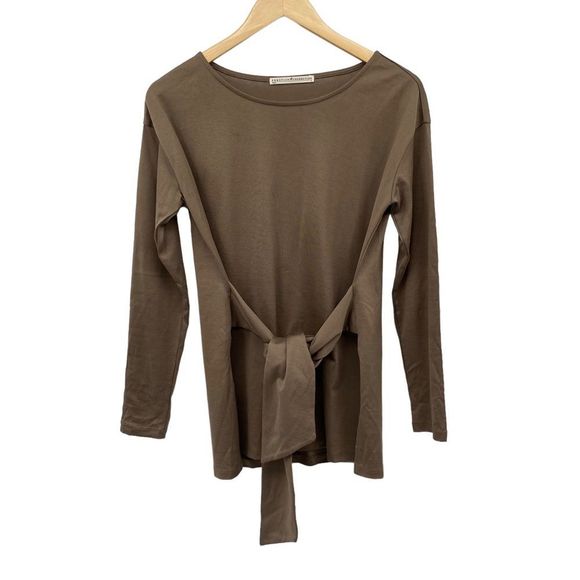 Peruvian Connection Tops Peruvian Connection Brown Belted Cotton